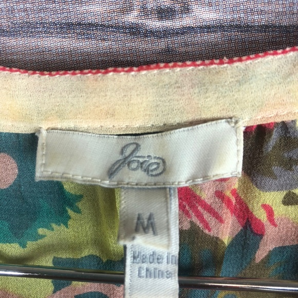 *SOLD* Joie Size Medium Shara Top Floral Pink iG13 - Picture 5 of 8